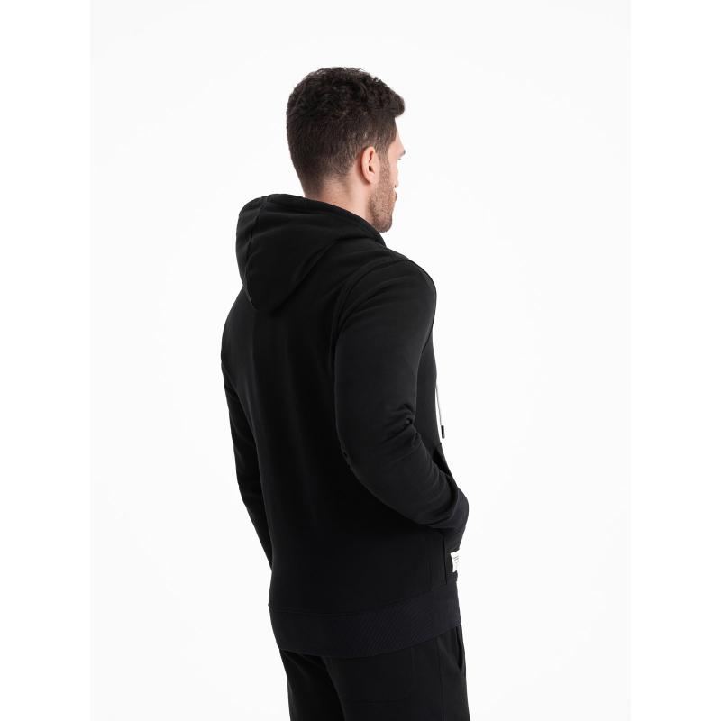Pánská rozepínací mikina s kapucí BASIC černá 