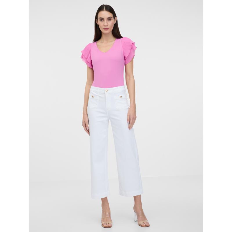 Biele dámske džínsy