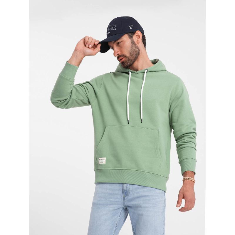 Férfi kenguru kapucnis pulóver zöld
