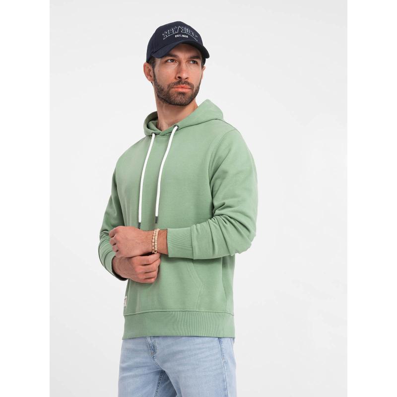 Férfi kenguru kapucnis pulóver zöld