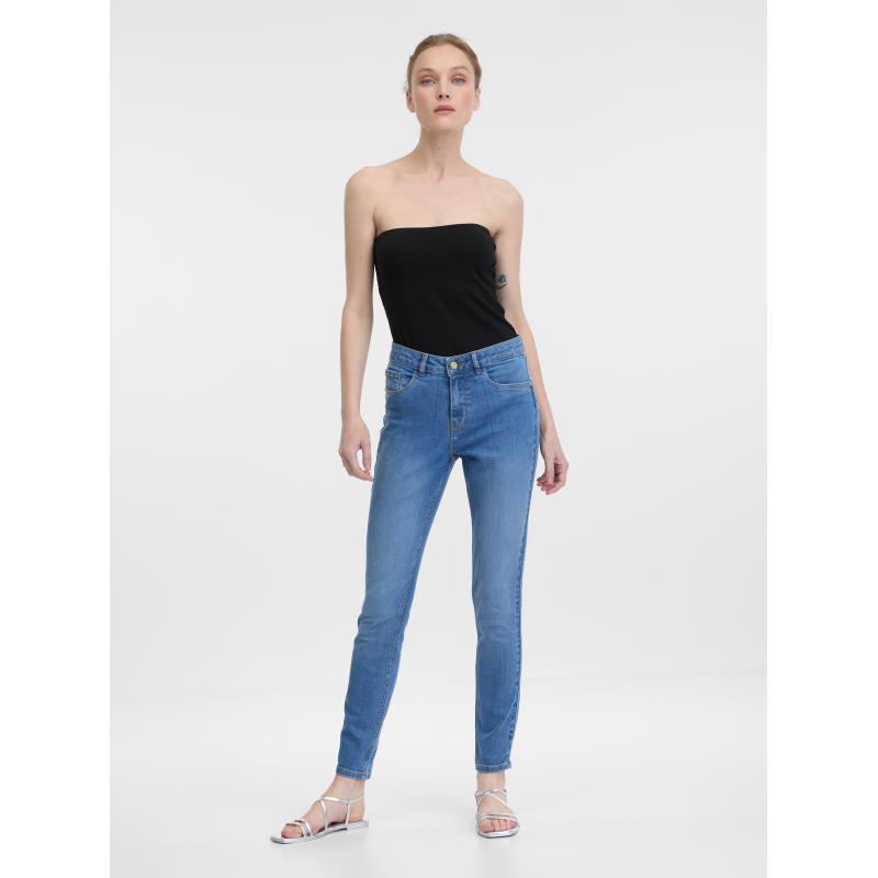 Svetlomodré dámske úzke džínsy