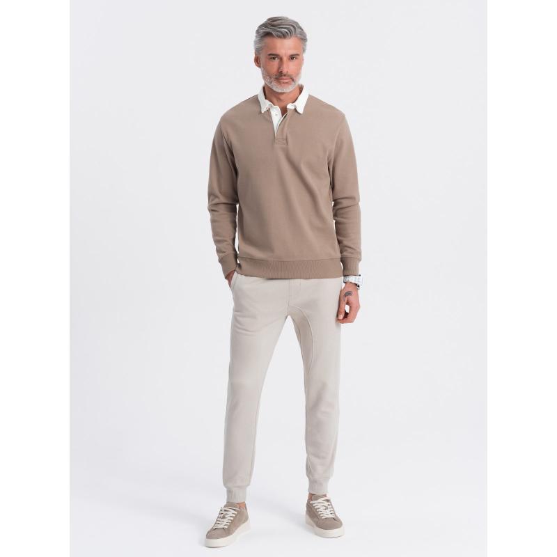 Pánské tepláky jogger světle béžové 