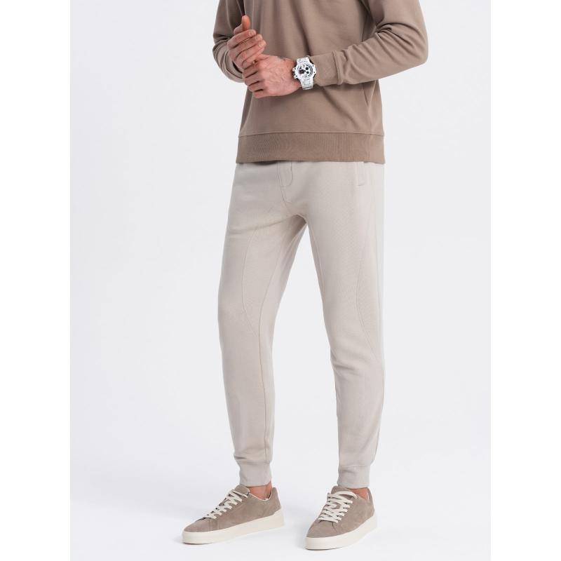 Pánské tepláky jogger světle béžové 