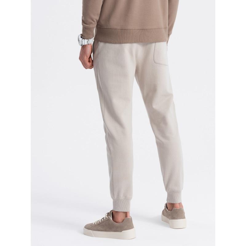 Pánské tepláky jogger světle béžové 