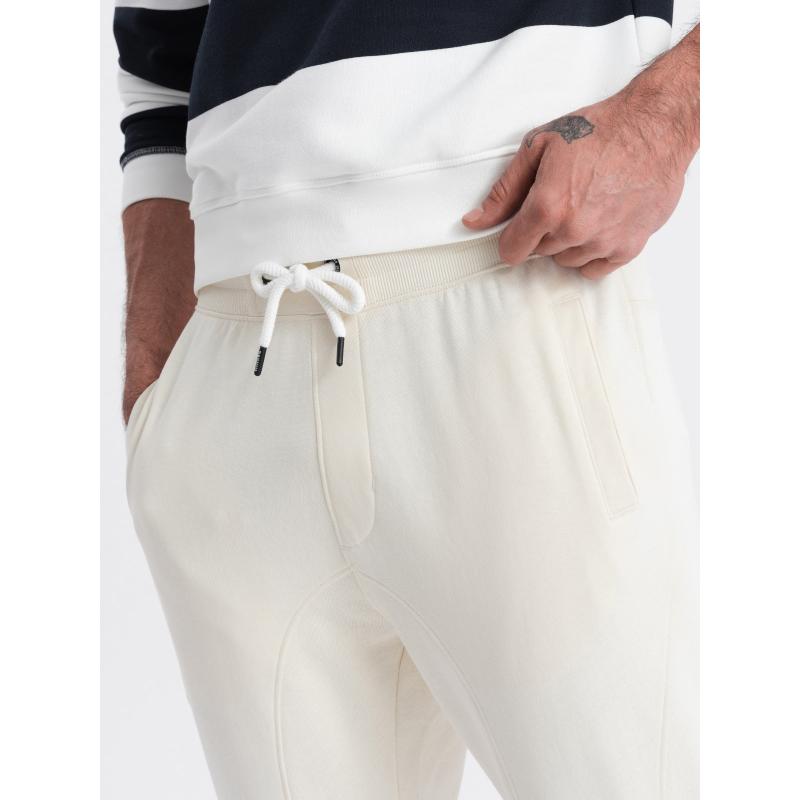 Pánské tepláky jogger krémové 