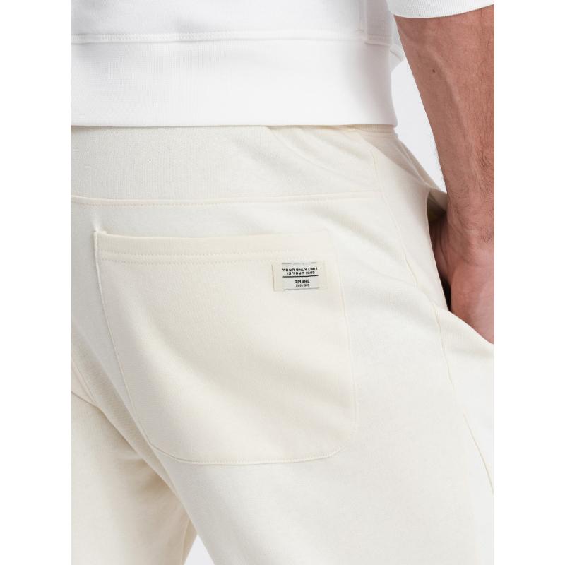 Pánské tepláky jogger krémové 