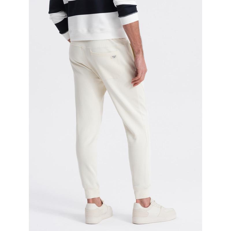 Pánské tepláky jogger krémové 