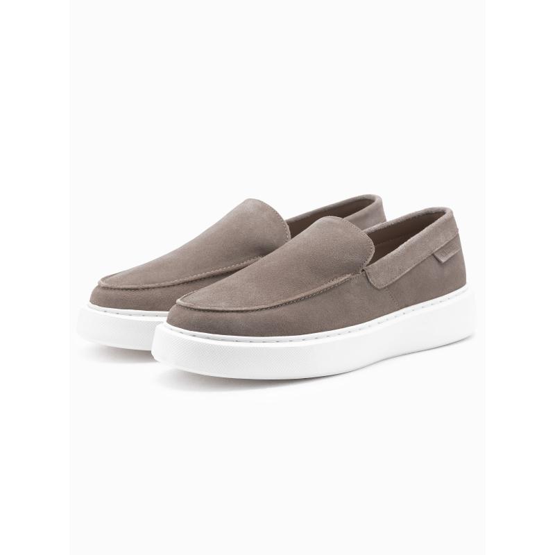 Férfi papucs sötétbézs