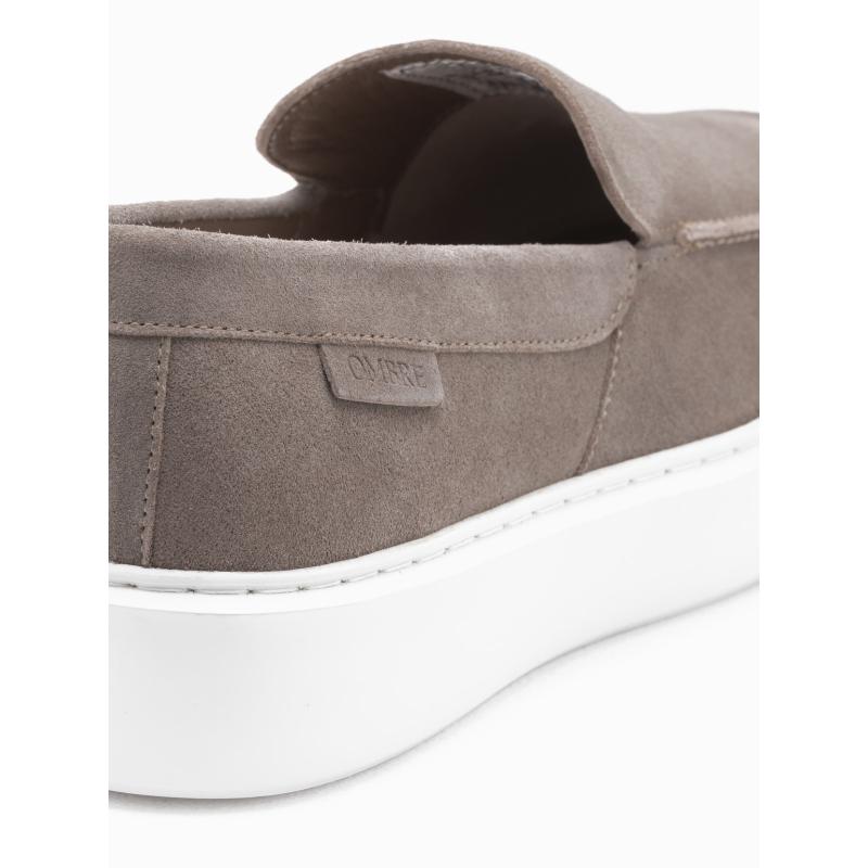 Férfi papucs sötétbézs