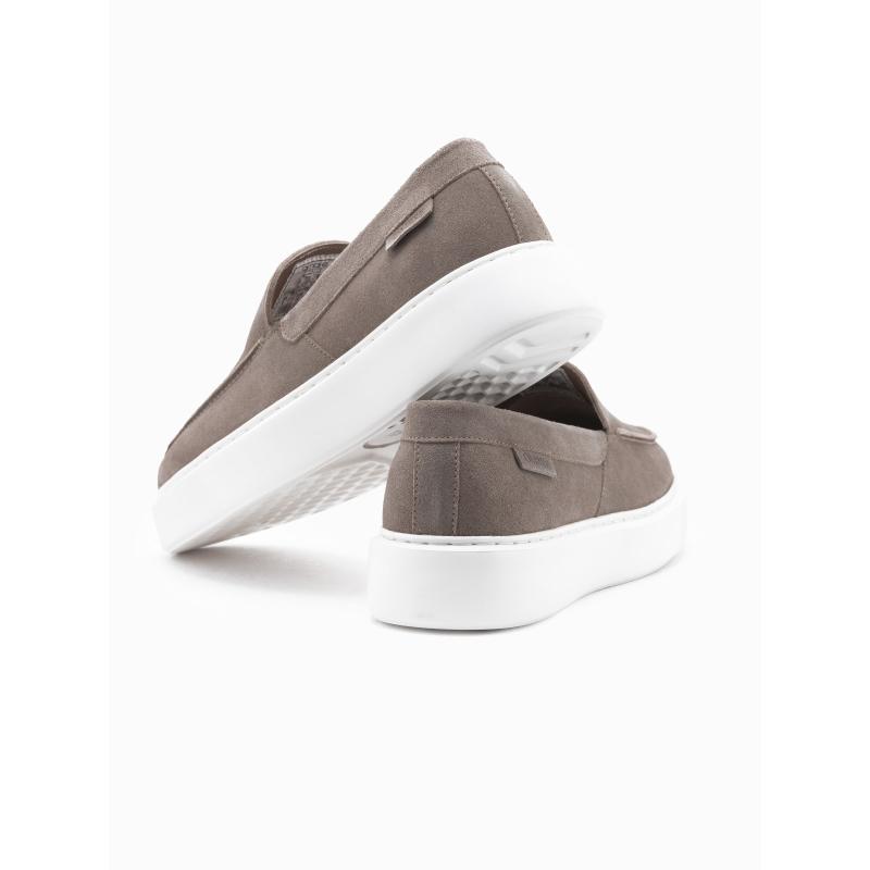 Férfi papucs sötétbézs