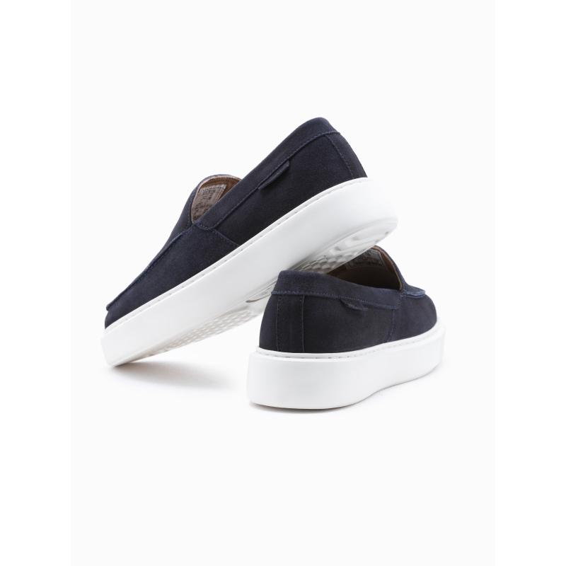 Pánské nazouvací polobotky tmavě modré 