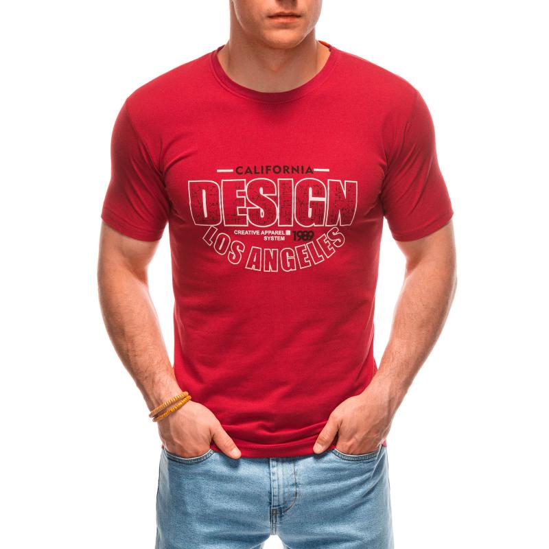 Pánske tričko s potlačou S1961 červené