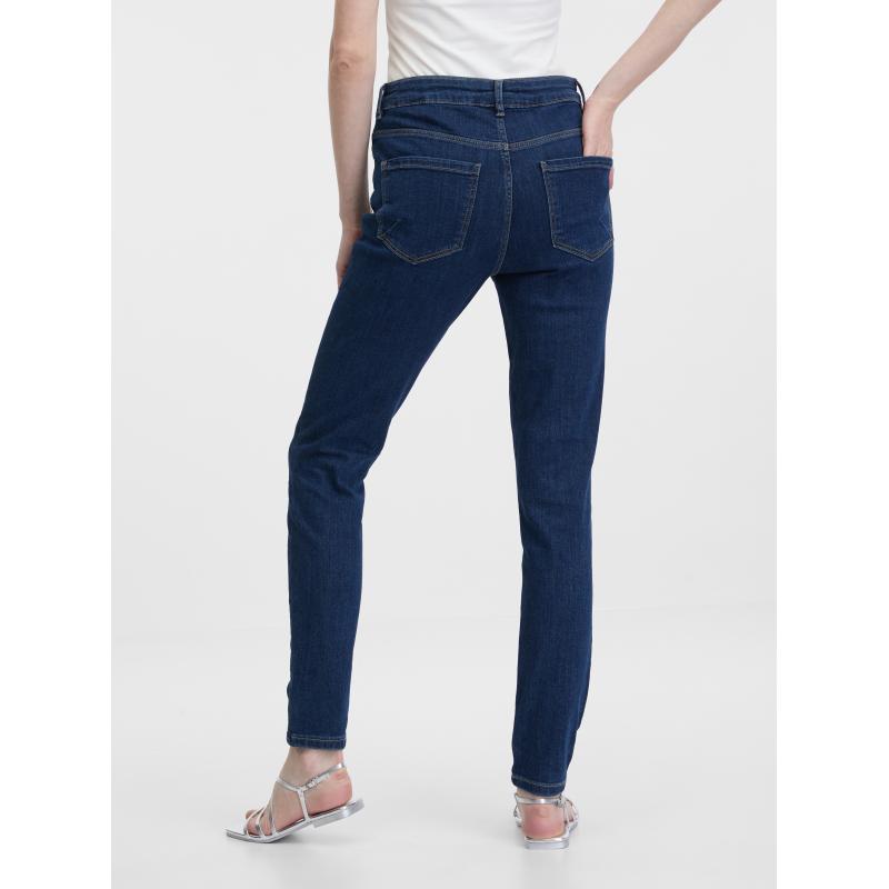 Sötétkék női skinny farmer