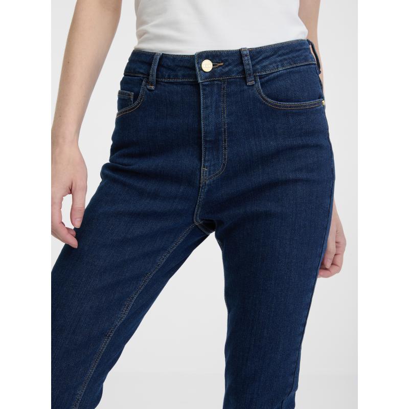 Sötétkék női skinny farmer