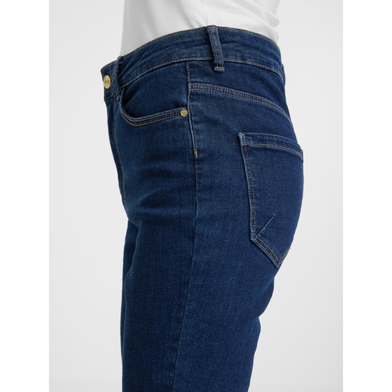 Sötétkék női skinny farmer