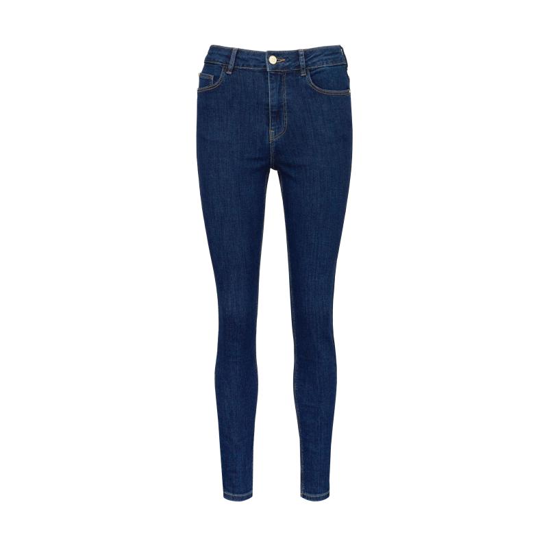 Sötétkék női skinny farmer