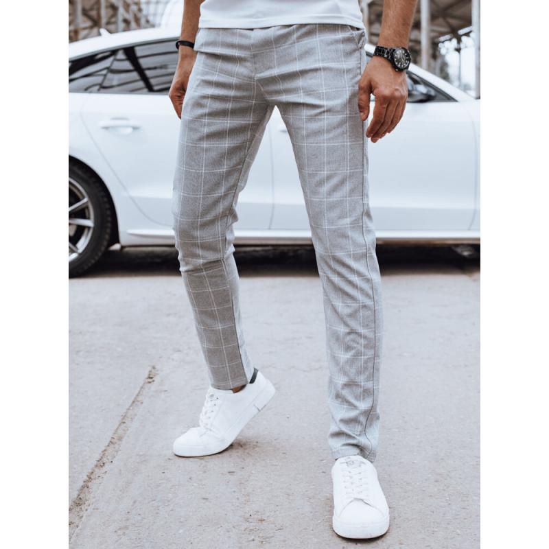 Pánské volnočasové kalhoty MELLA světle šedé