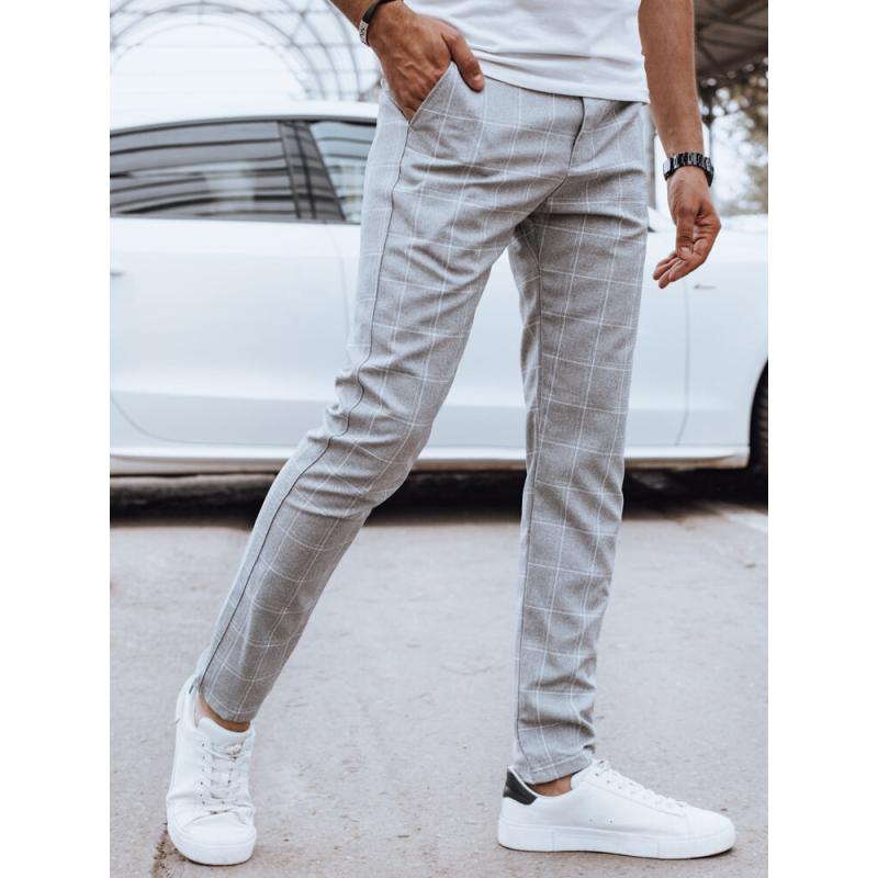 Pánské volnočasové kalhoty MELLA světle šedé