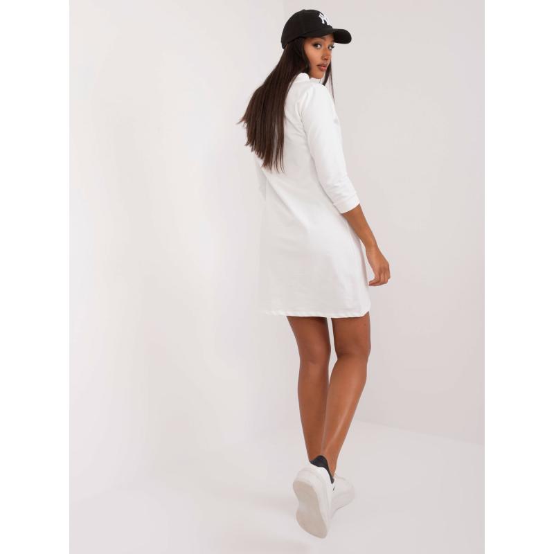 Női zsebes melegítő ruha ekrü színben