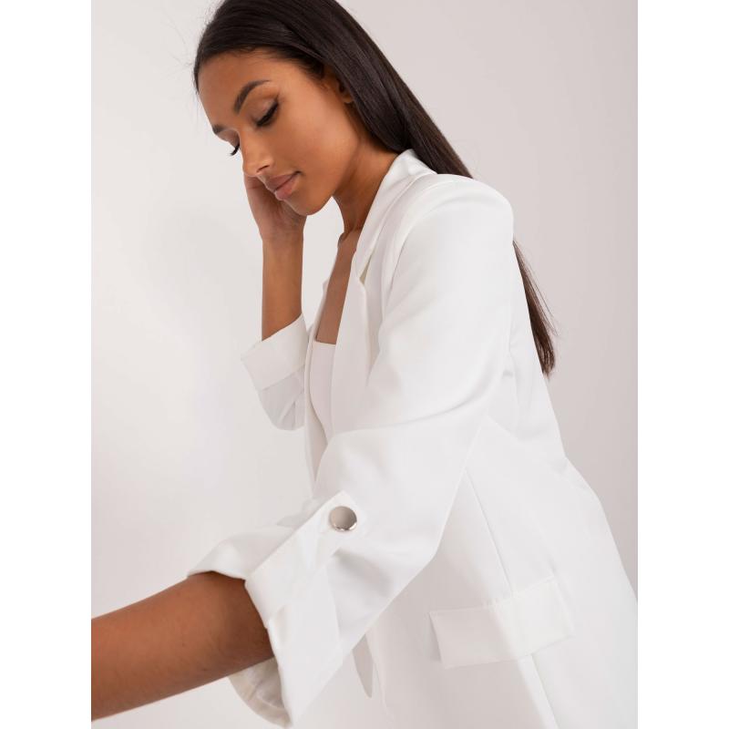 Dámské sako s 3/4 rukávy OCH BELLA bílé