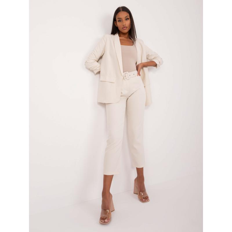 Dámské sako bez podšívky OCH BELLA světle béžové 