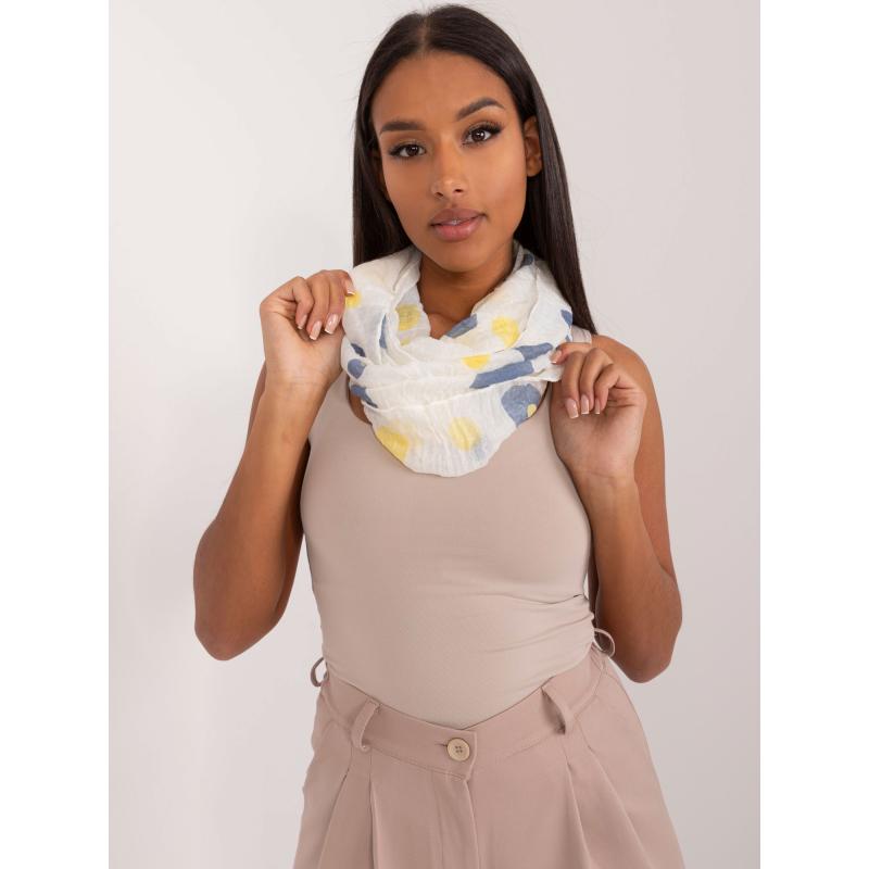 Dámské chinos kalhoty s potiskem ecru žluté 