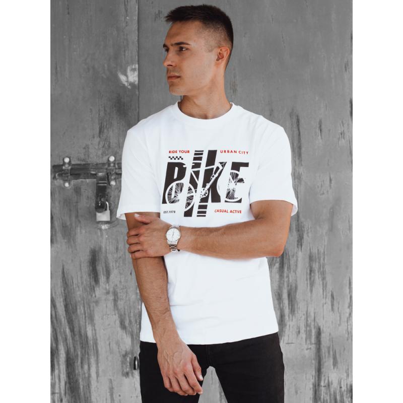 Férfi póló ERRA fehér nyomtatással