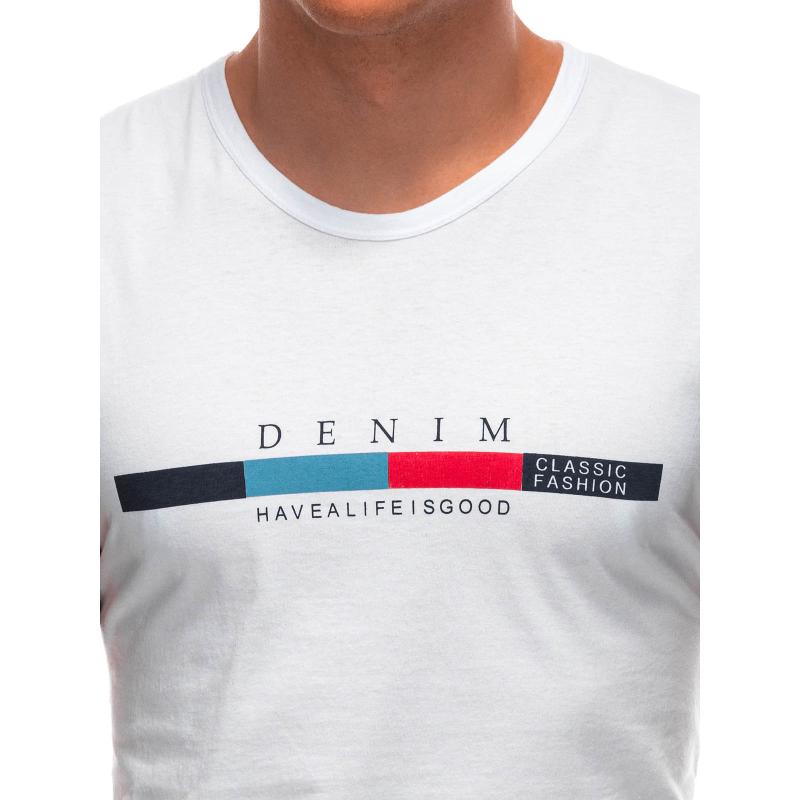 Férfi nyomtatott pulóver S1955 White