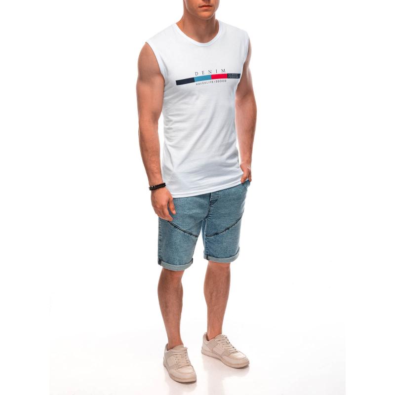 Férfi nyomtatott pulóver S1955 White