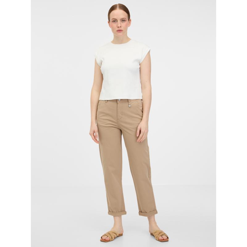 Béžové dámské kalhoty