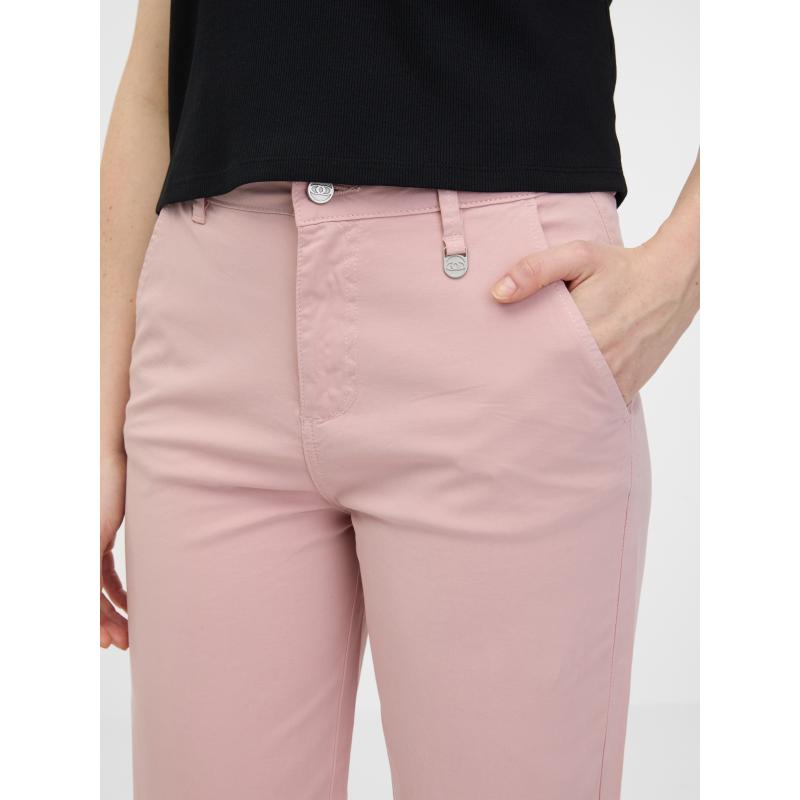 Svetloružové dámske nohavice