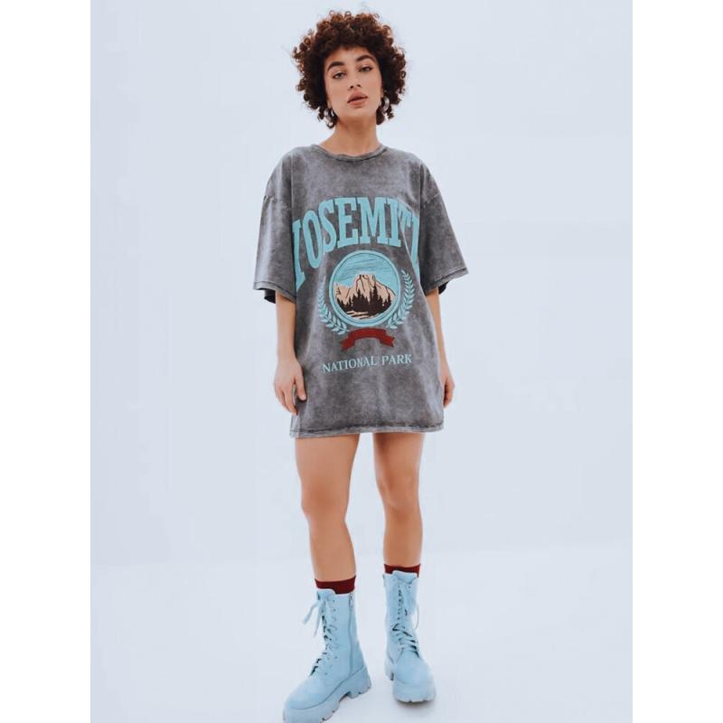 Dámské tričko s potiskem ZAKUANI grafitová