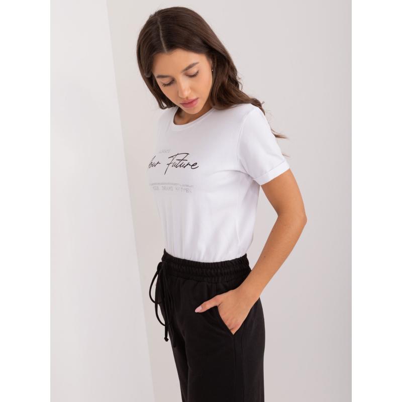 Dámské tričko s kulatým výstřihem bílé