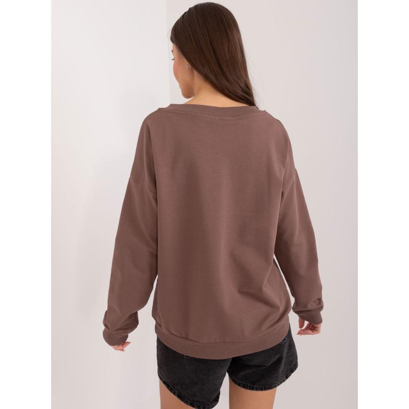 Dámská halenka s lemy hnědá 