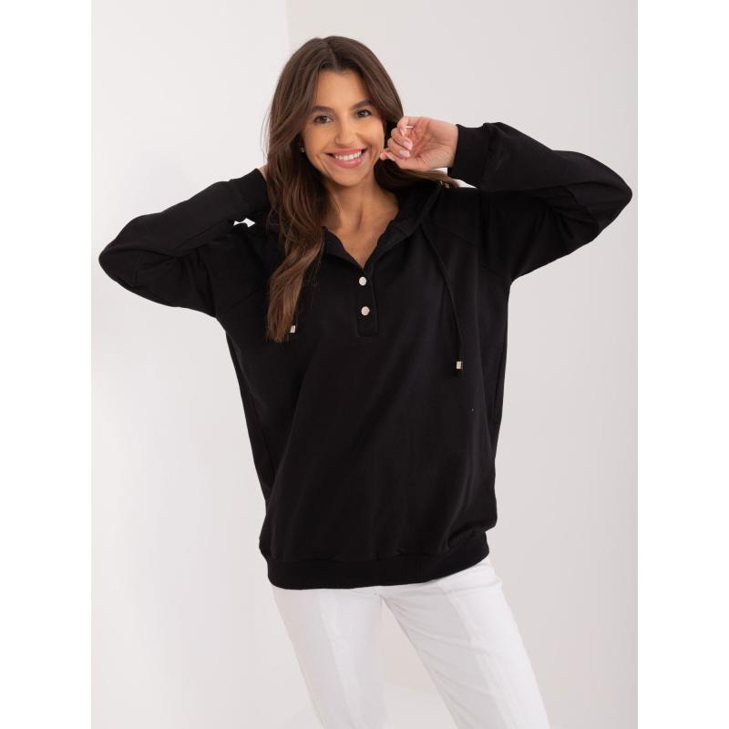 Dámská halenka s kapucí černá  