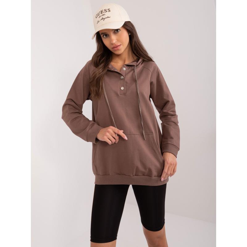 Női pamut blúz barna