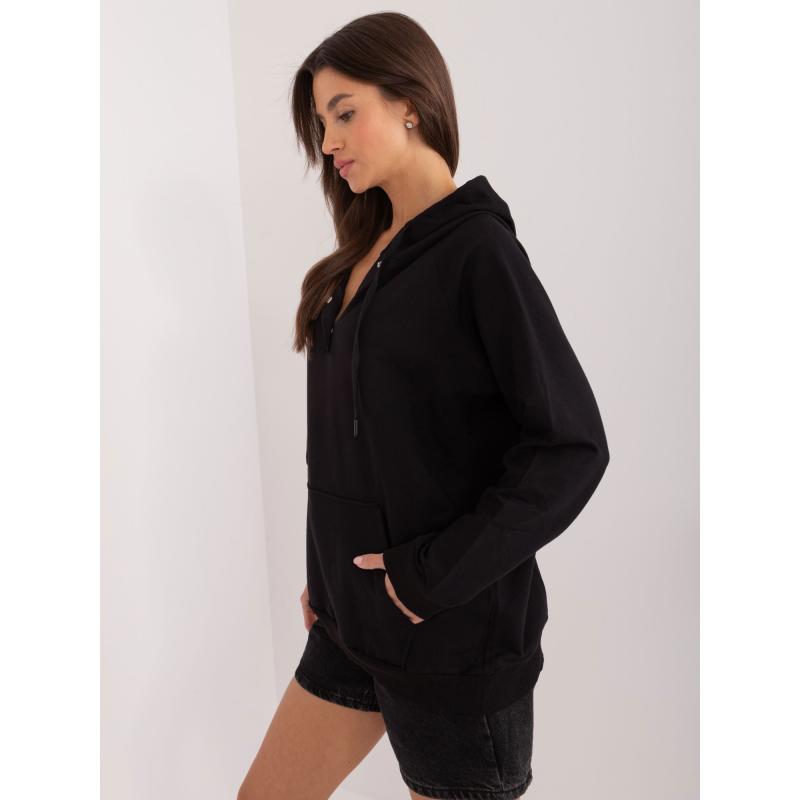 Dámská mikina s rukávy černá 