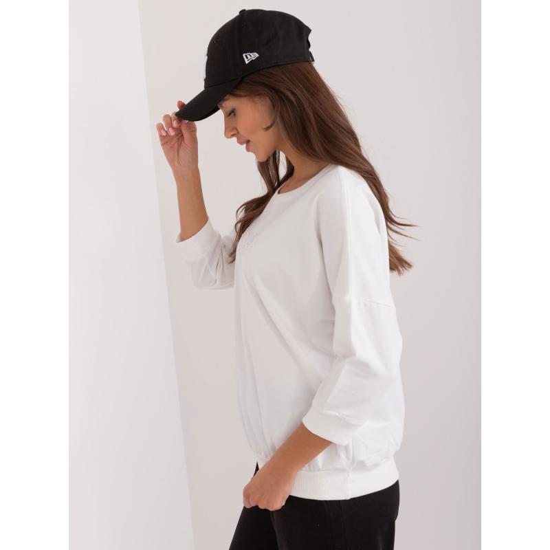 Dámská halenka s nápisem oversize ecru 