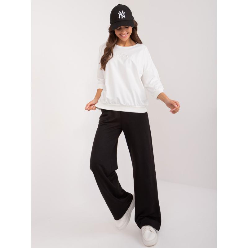 Dámská halenka s nápisem oversize ecru 