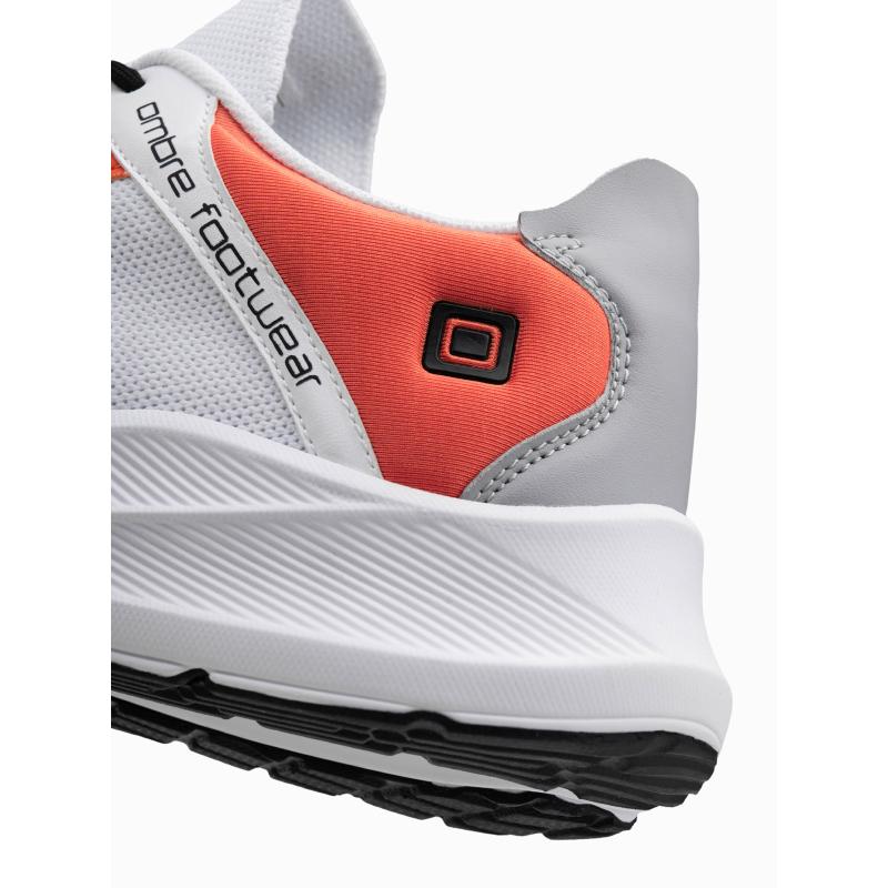 Pánske tenisky s neónovými vložkami biele