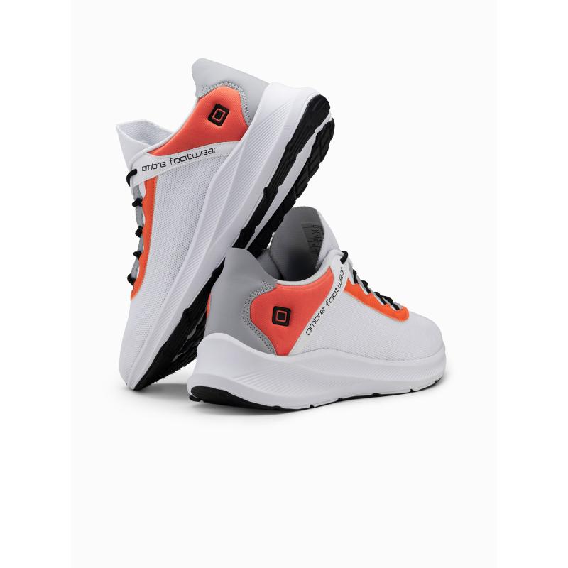 Pánske tenisky s neónovými vložkami biele