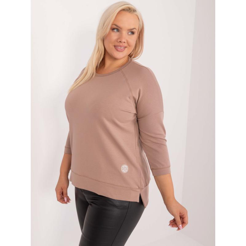 Női plus size blúz sötétbézs