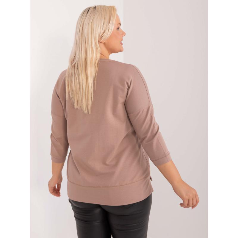 Női plus size blúz sötétbézs