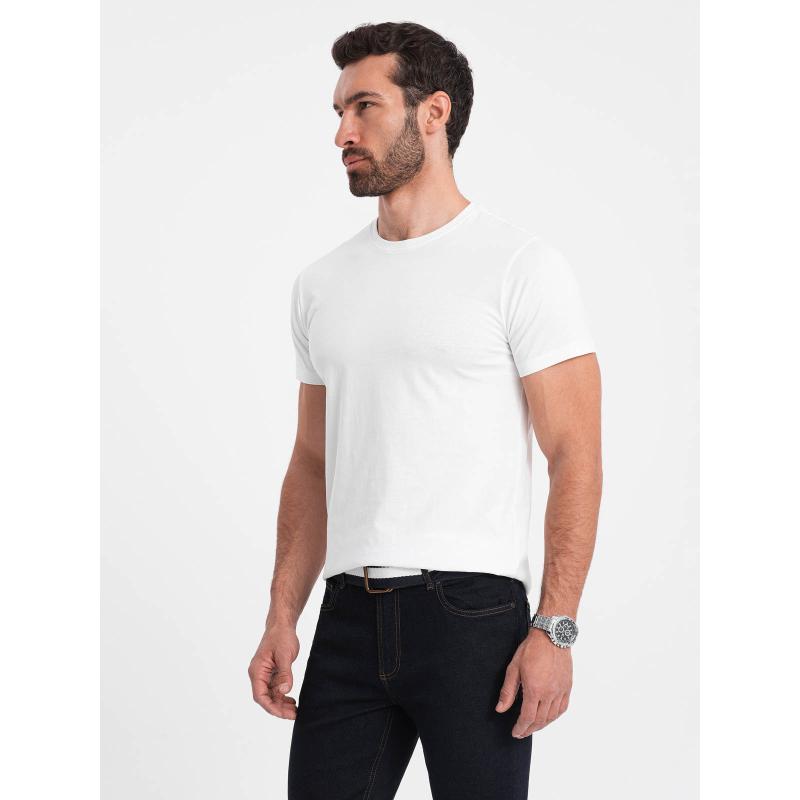 Pánské klasické bavlněné tričko BASIC bílé 
