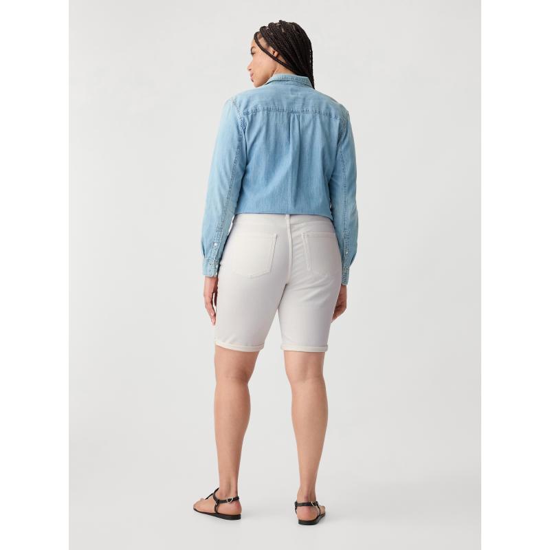 Džínsové šortky so stredným vzrastom