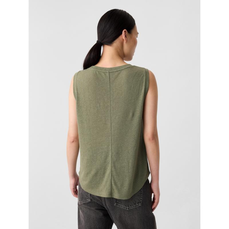 Ujjatlan vászon felső