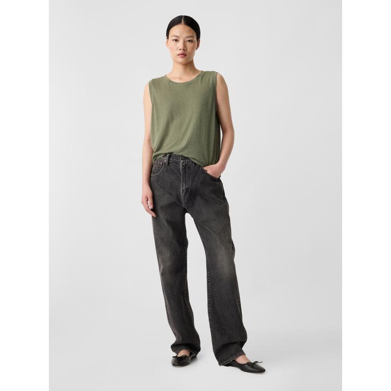 Ujjatlan vászon felső