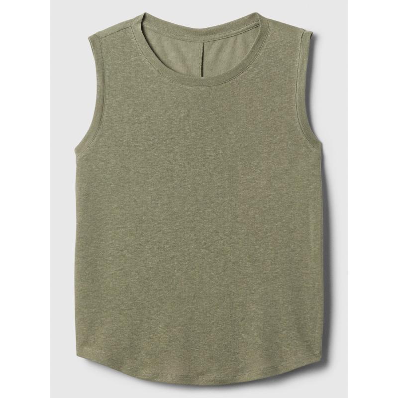 Ujjatlan vászon felső