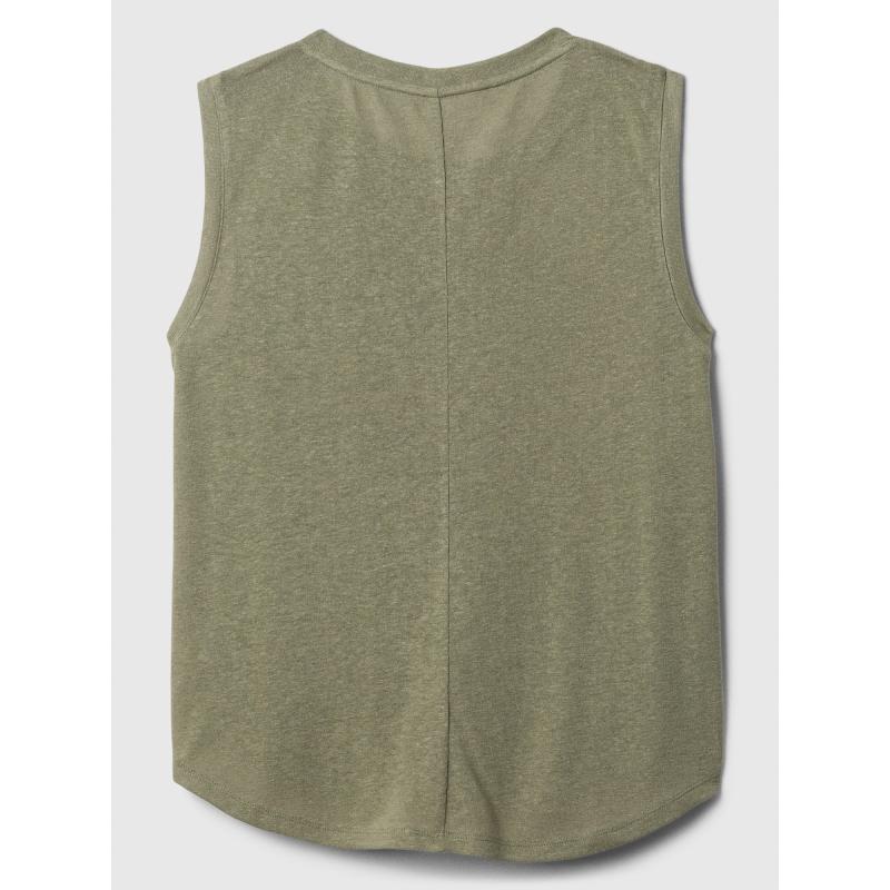 Ujjatlan vászon felső