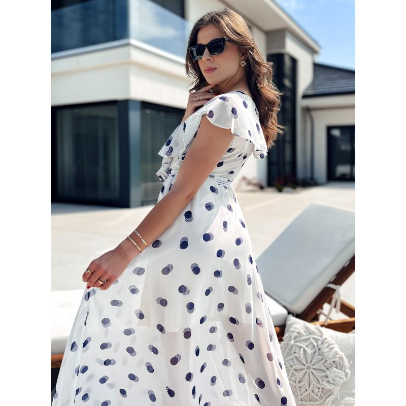 Dámské šaty maxi MARISOL světle šedé